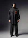 Bazaar Kohl Oversized Hooded Kurta Trouser - Number3Clothing
