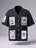Black Checkmate Cuban Shirt - Number3Clothing