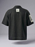 Black Checkmate Cuban Shirt - Number3Clothing
