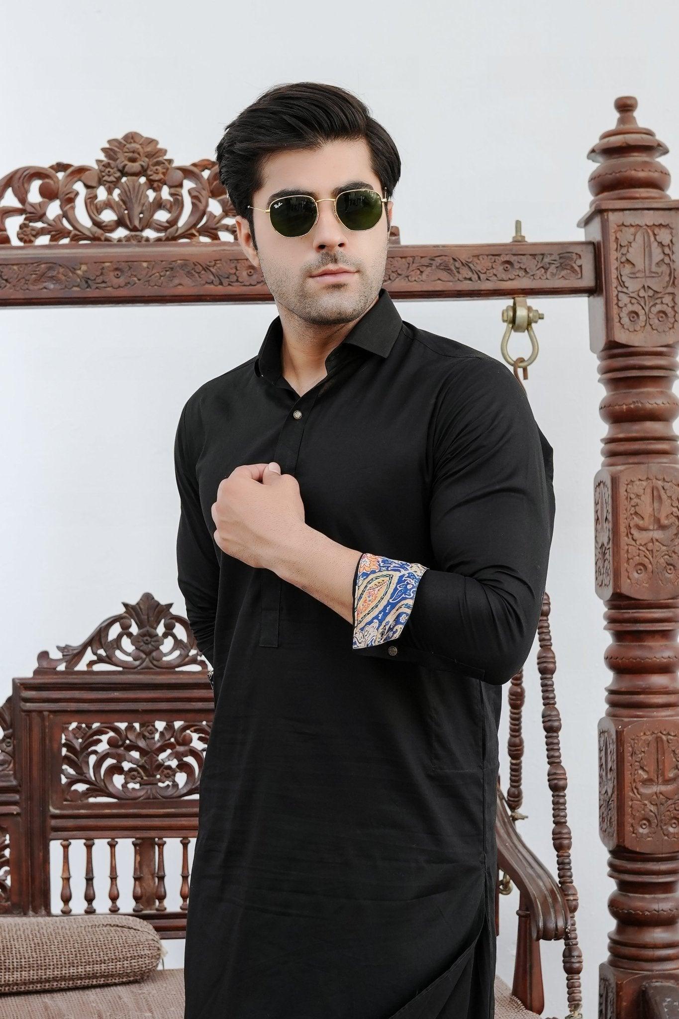 Black Shalwar Kameez - Number3Clothing