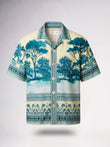 Bleu Jardin Printed Cuban Collar Shirt for Men - Number 3