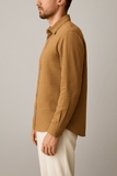 Camel Brown Textured Shirt - Number3Clothing