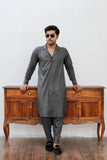Charcoal Gray Cuban Collar - Number3Clothing