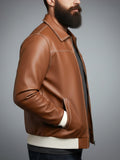Classic Brown Leather Jacket - Number3Clothing