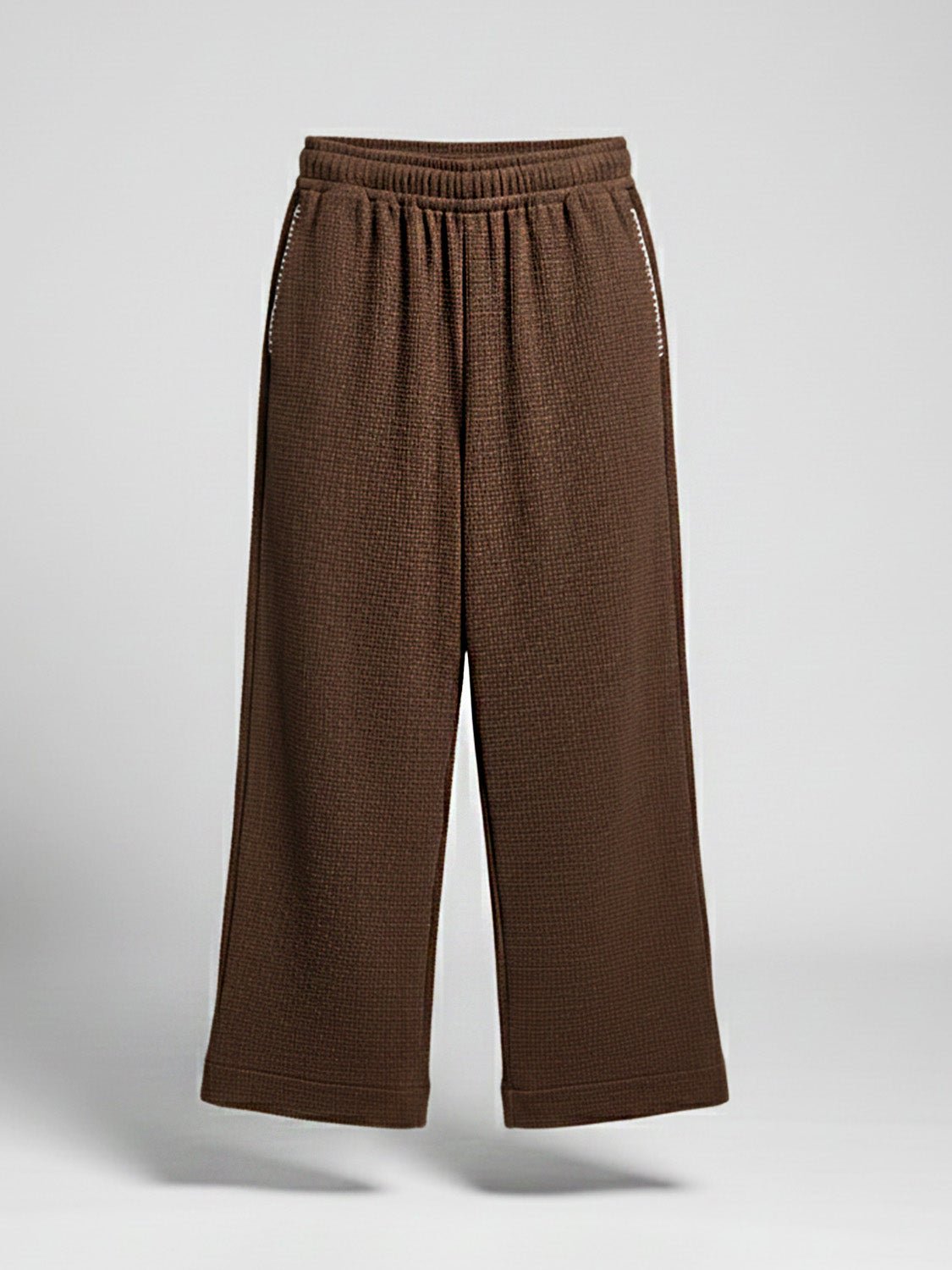 Cocoa Waffle Textured Trouser - Number3Clothing