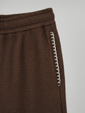 Cocoa Waffle Textured Trouser - Number3Clothing
