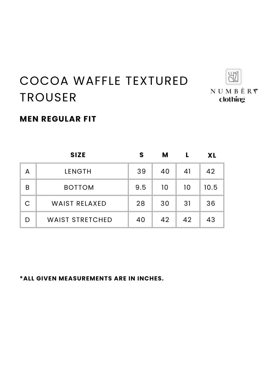 Cocoa Waffle Textured Trouser - Number3Clothing