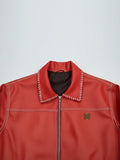Crimson Wine Leather Jacket - Number3Clothing