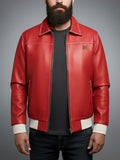 Crimson Wine Leather Jacket - Number3Clothing