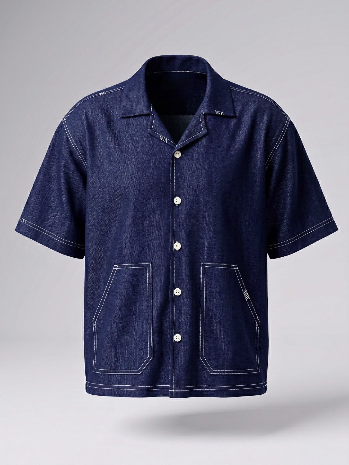 Denim Threadplay Cuban Shirt - Number3Clothing