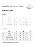 Dujané Gold Kurta Trouser - Number3Clothing