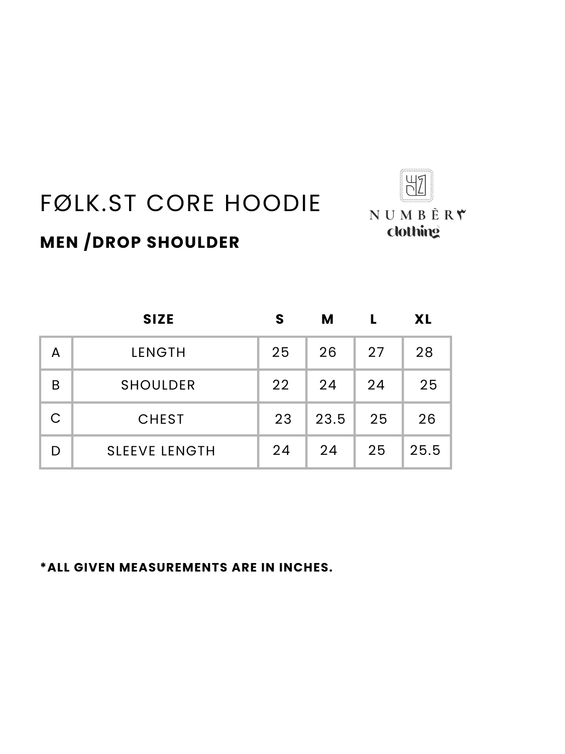 Folk.St Core hoodie - Number3Clothing