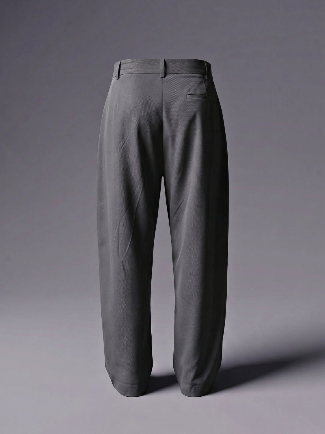 Gray Pleated Wide-Leg Trouser Pant - Number3Clothing