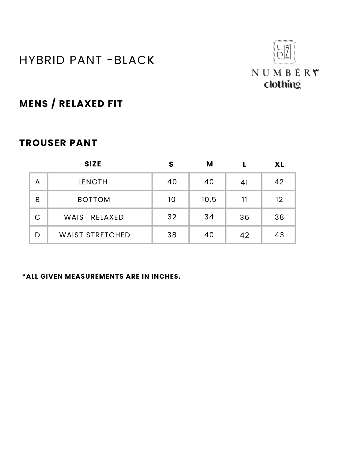 Hybrid Pant - Black - Number3Clothing