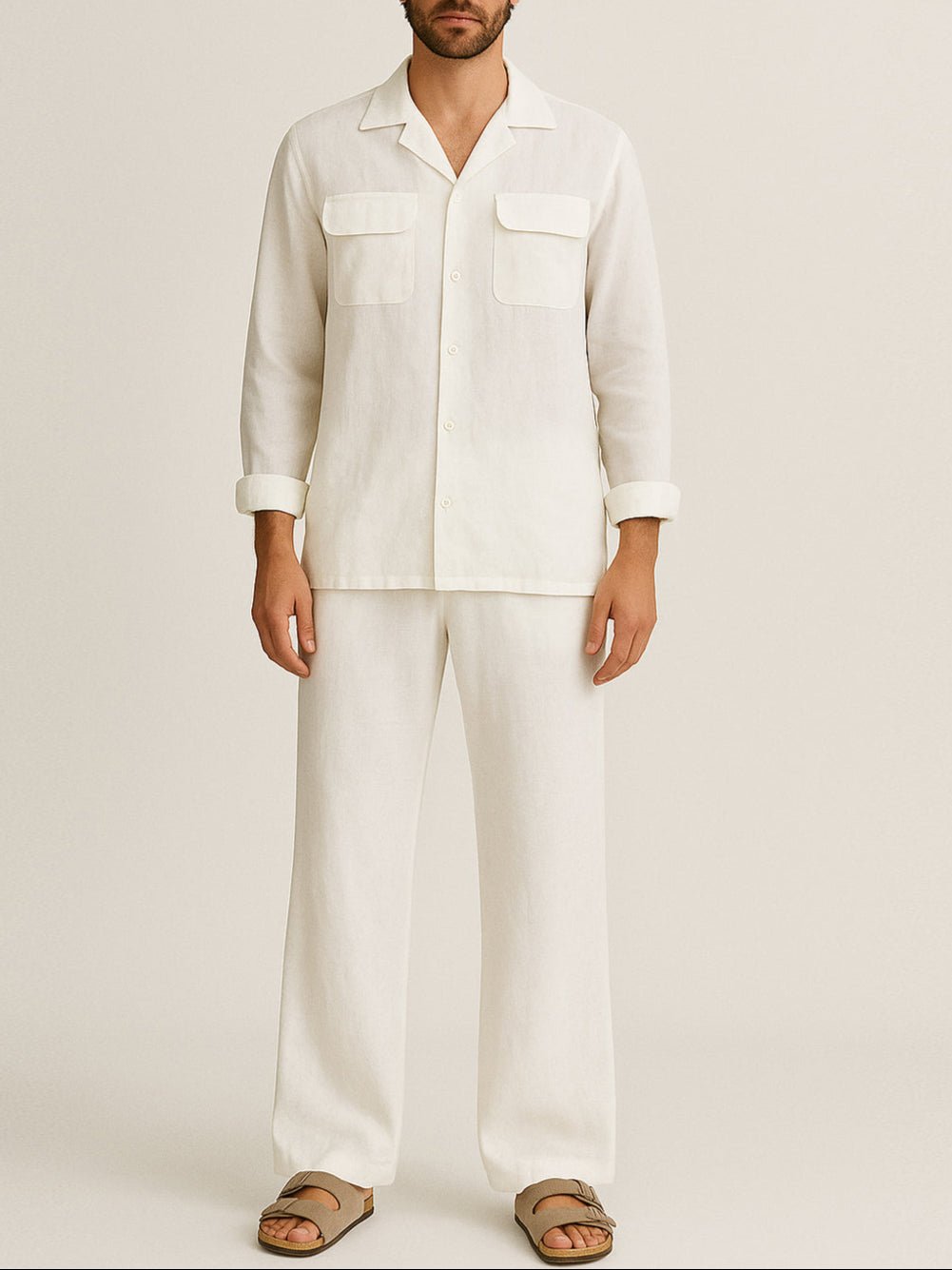 Ivory Coast Linen Safari Shirt - Number3Clothing