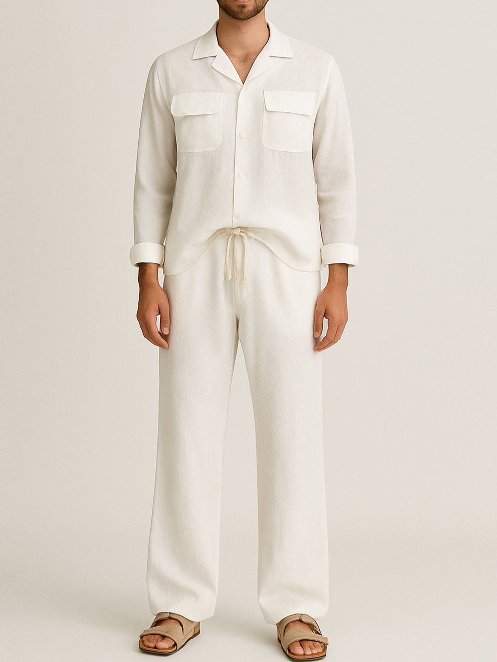 Ivory Coast Relaxed Linen Trousers - Number3Clothing