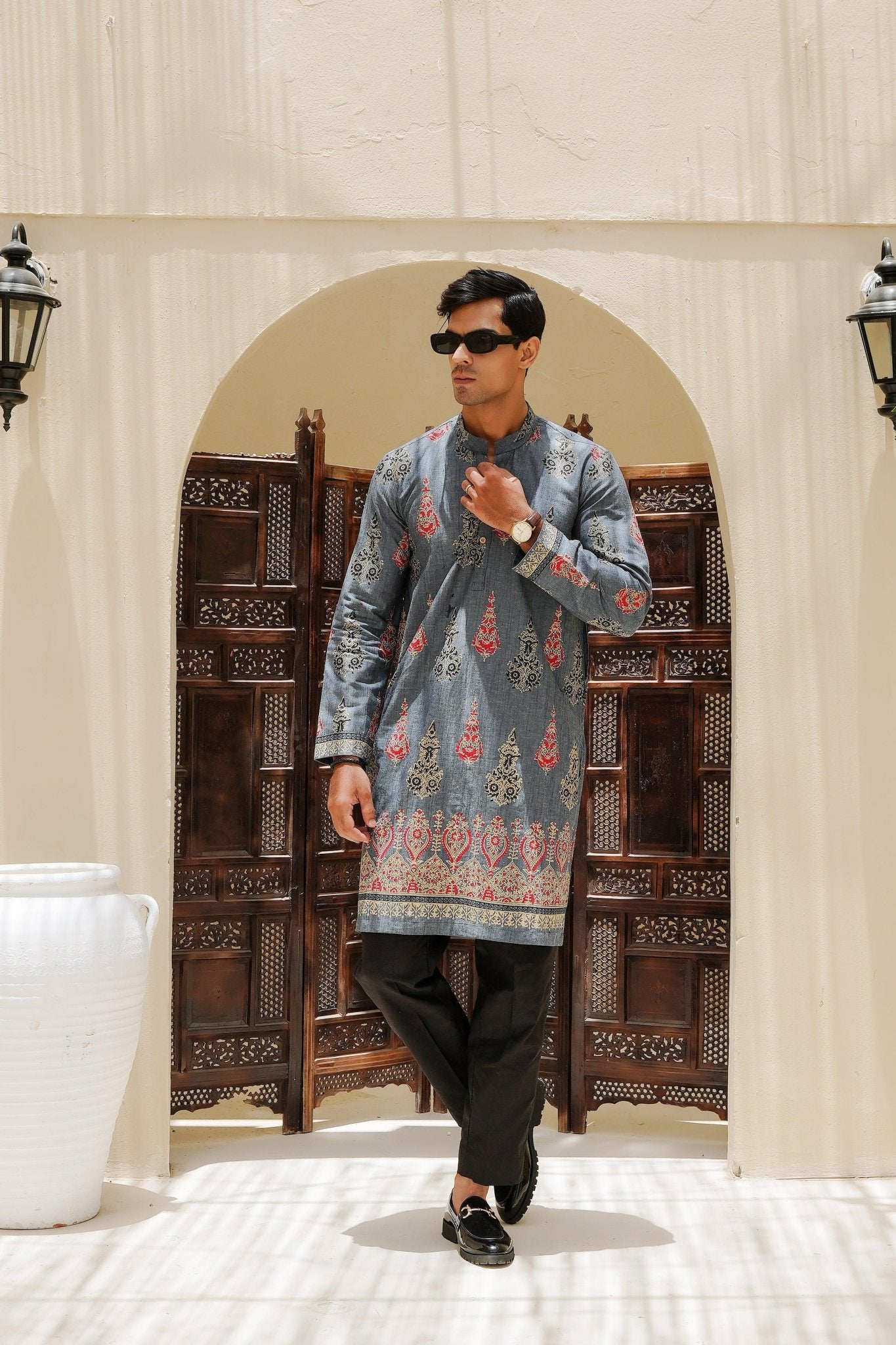 Mehraab Chaap Kurta - Number3Clothing