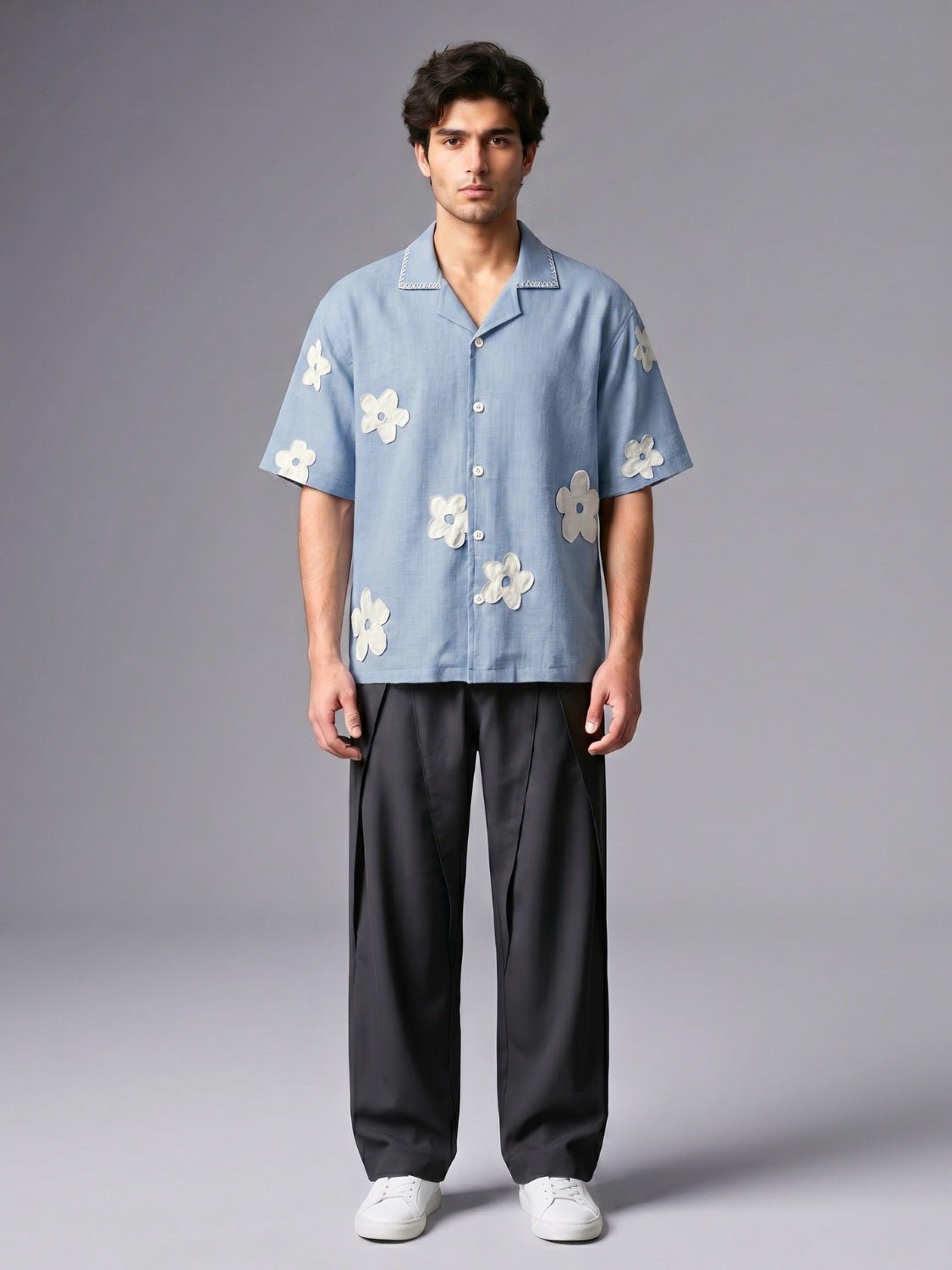 Mist Resort Patch Cuban Shirt - Number3Clothing