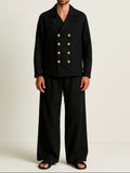 Noir Riviera Linen Trouser - Number3Clothing