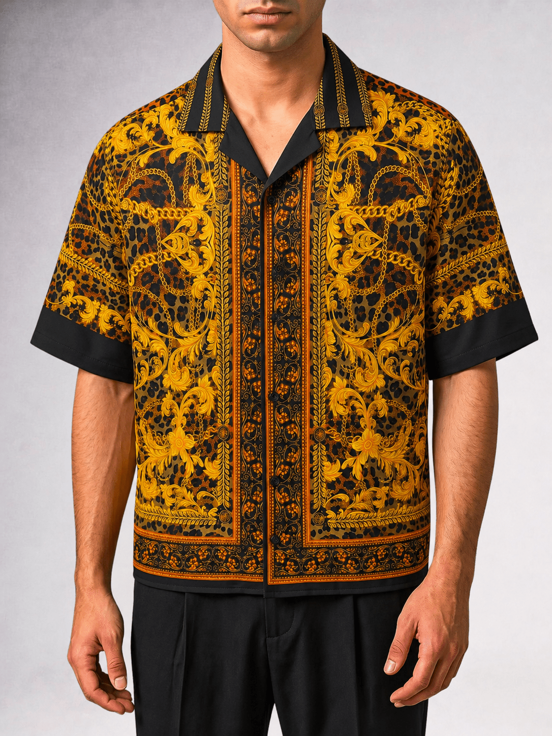 Regelia Printed Cuban Collar Shirt for Men
