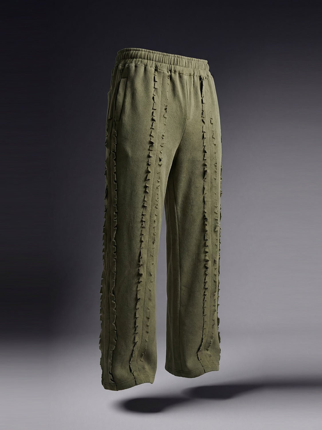 Rex Distressed Trouser - Green Olive - Number3Clothing