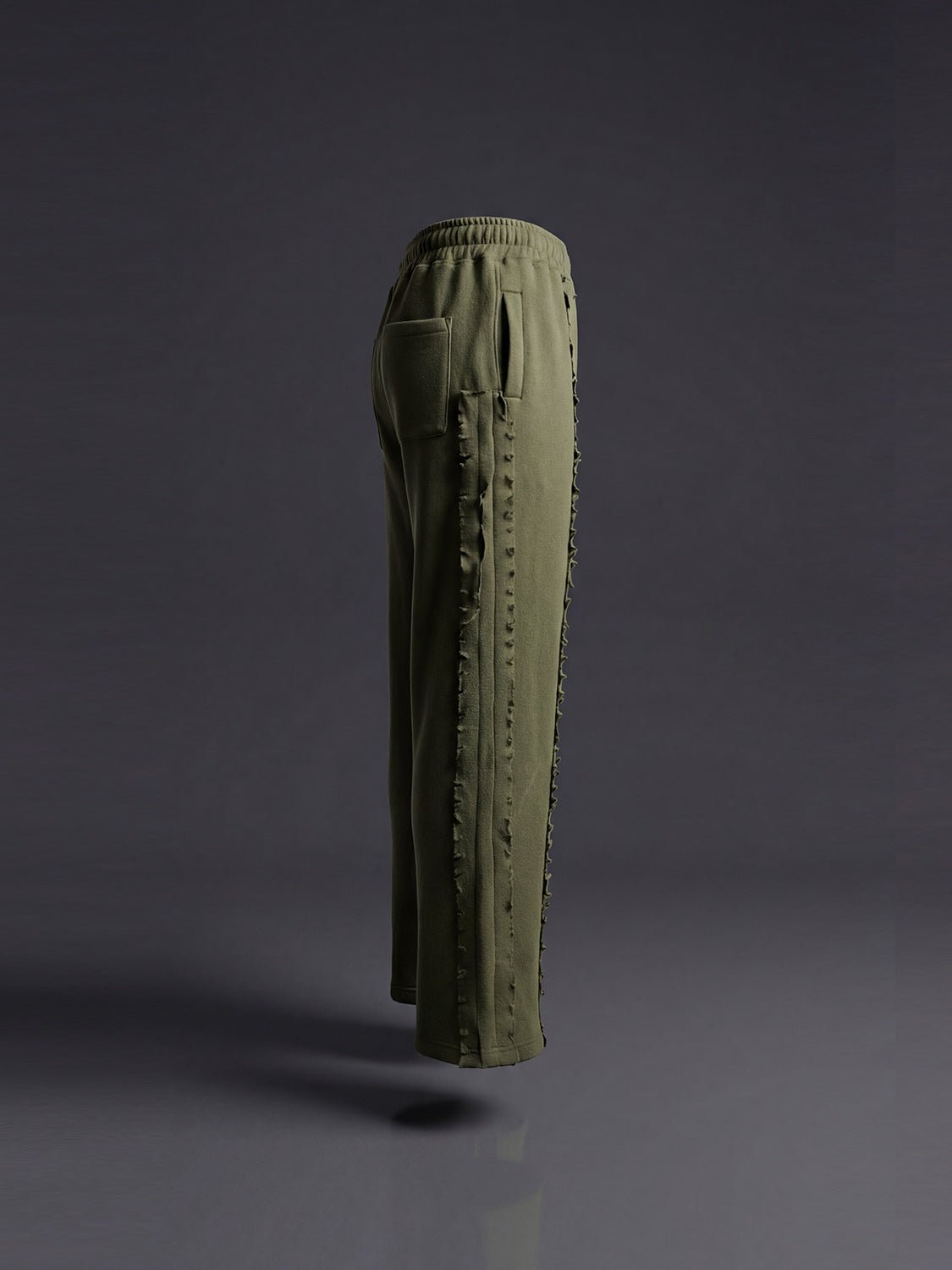 Rex Distressed Trouser - Green Olive - Number3Clothing