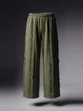 Rex Distressed Trouser - Green Olive - Number3Clothing