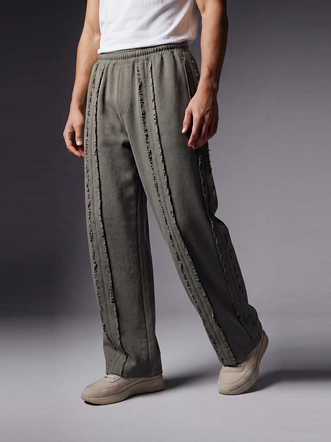 Rex Distressed Trouser - Gull Gray - Number3Clothing
