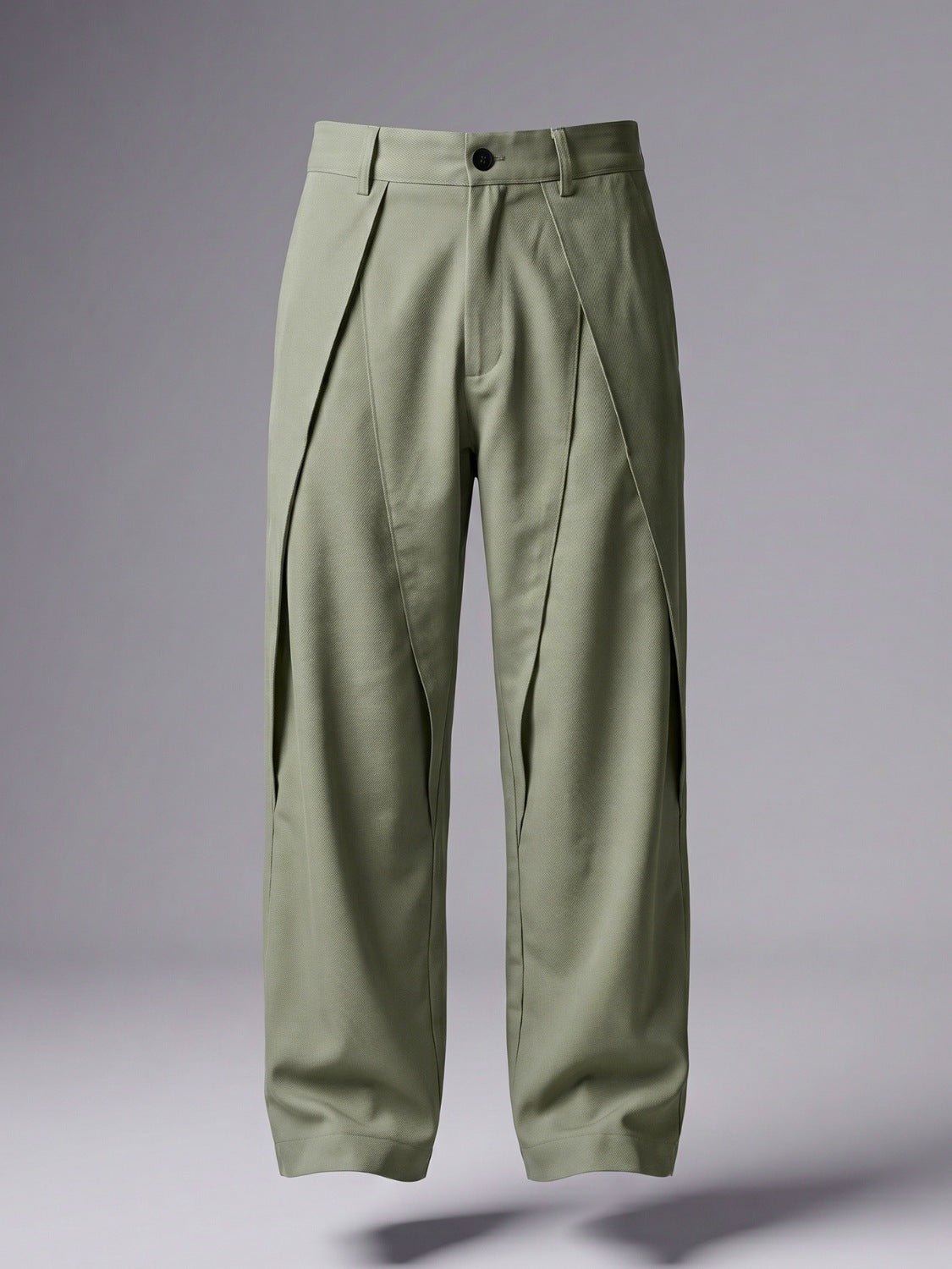 Sage Pleated Wide-Leg Trouser Pant for Men - Front View - Number 3