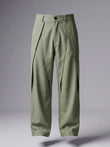 Sage Pleated Wide-Leg Trouser Pant for Men - Front View - Number 3