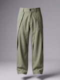 Sage Pleated Wide-Leg Trouser Pant for Men - Front View - Number 3