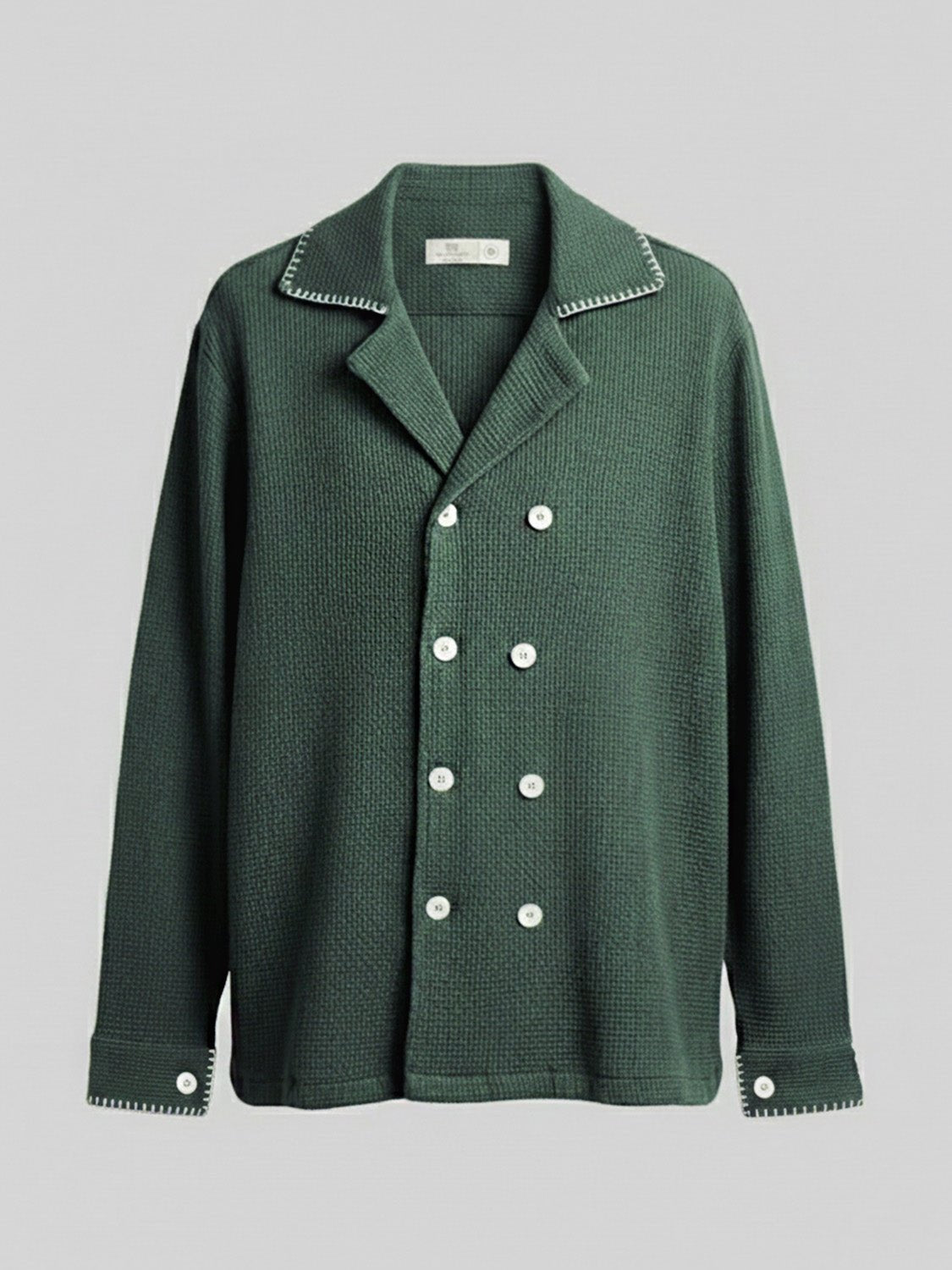 Sage Waffle Textured Shirt - Number3Clothing