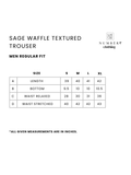 Sage Waffle Textured Trouser - Number3Clothing