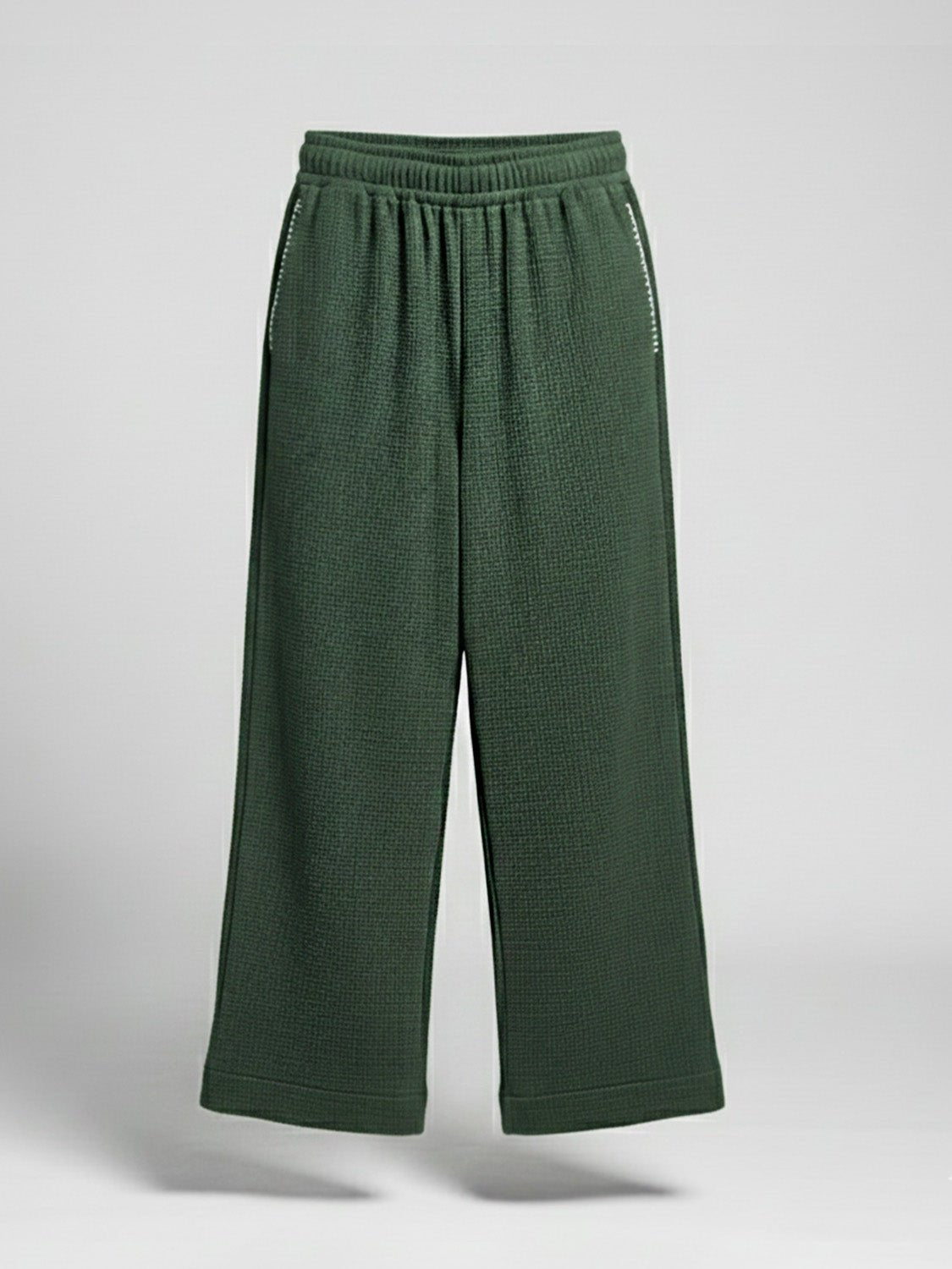 Sage Waffle Textured Trouser - Number3Clothing