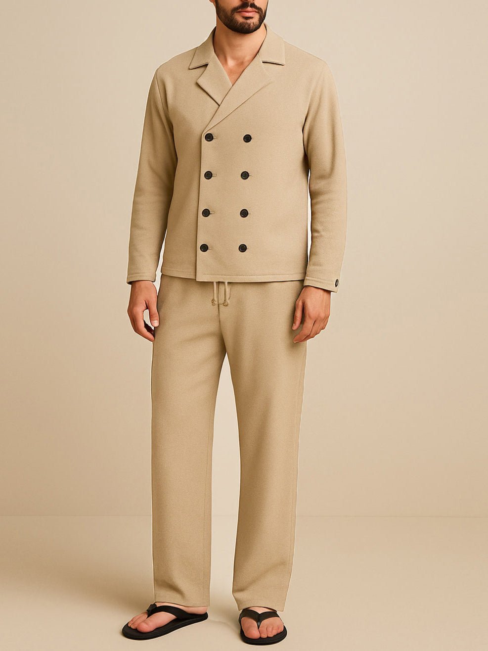 Sahara Stone Relaxed Linen Trousers - Number3Clothing