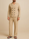 Sahara Stone Relaxed Linen Trousers - Number3Clothing
