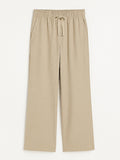 Sahara Stone Relaxed Linen Trousers - Number3Clothing
