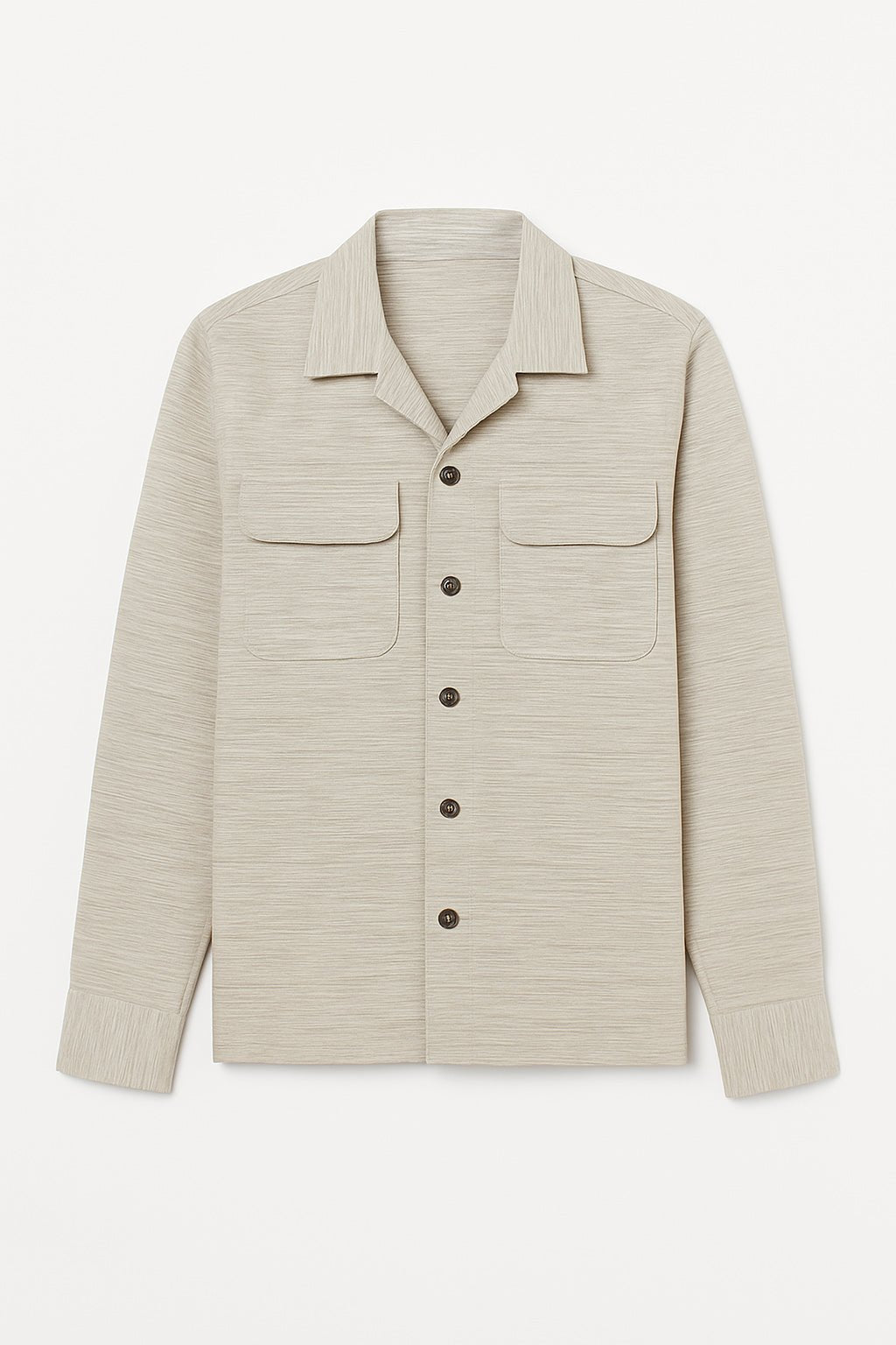 Sand Dune Textured Linen Safari Shirt - Number3Clothing