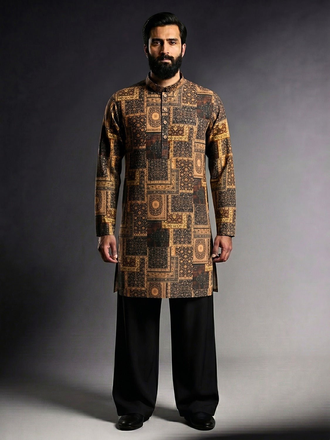 Shab - E - Zar Kurta - Number3Clothing