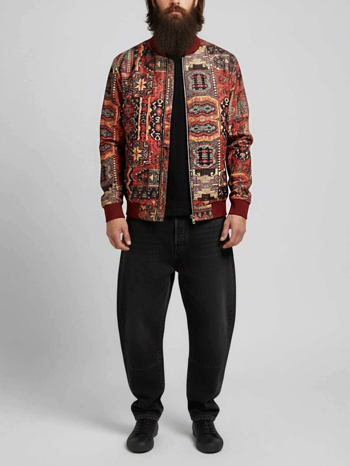 Tapestry Print Bomber Jacket - Number3Clothing