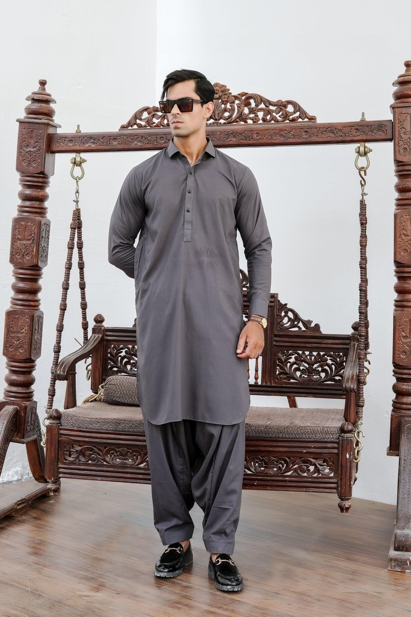Ultimate Gray Shalwar Kameez - Number3Clothing