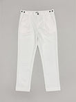 White Adjustable Pleated Pant - Number3Clothing