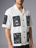White Checkmate Cuban Shirt - Number3Clothing