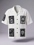 White Checkmate Cuban Shirt - Number3Clothing