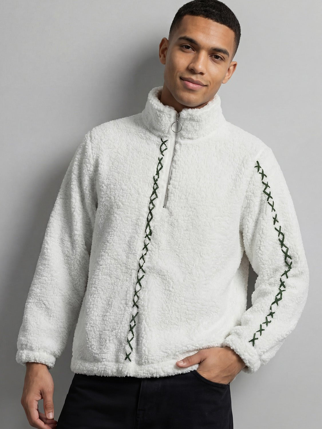 White Teddy Jacket - Number3Clothing