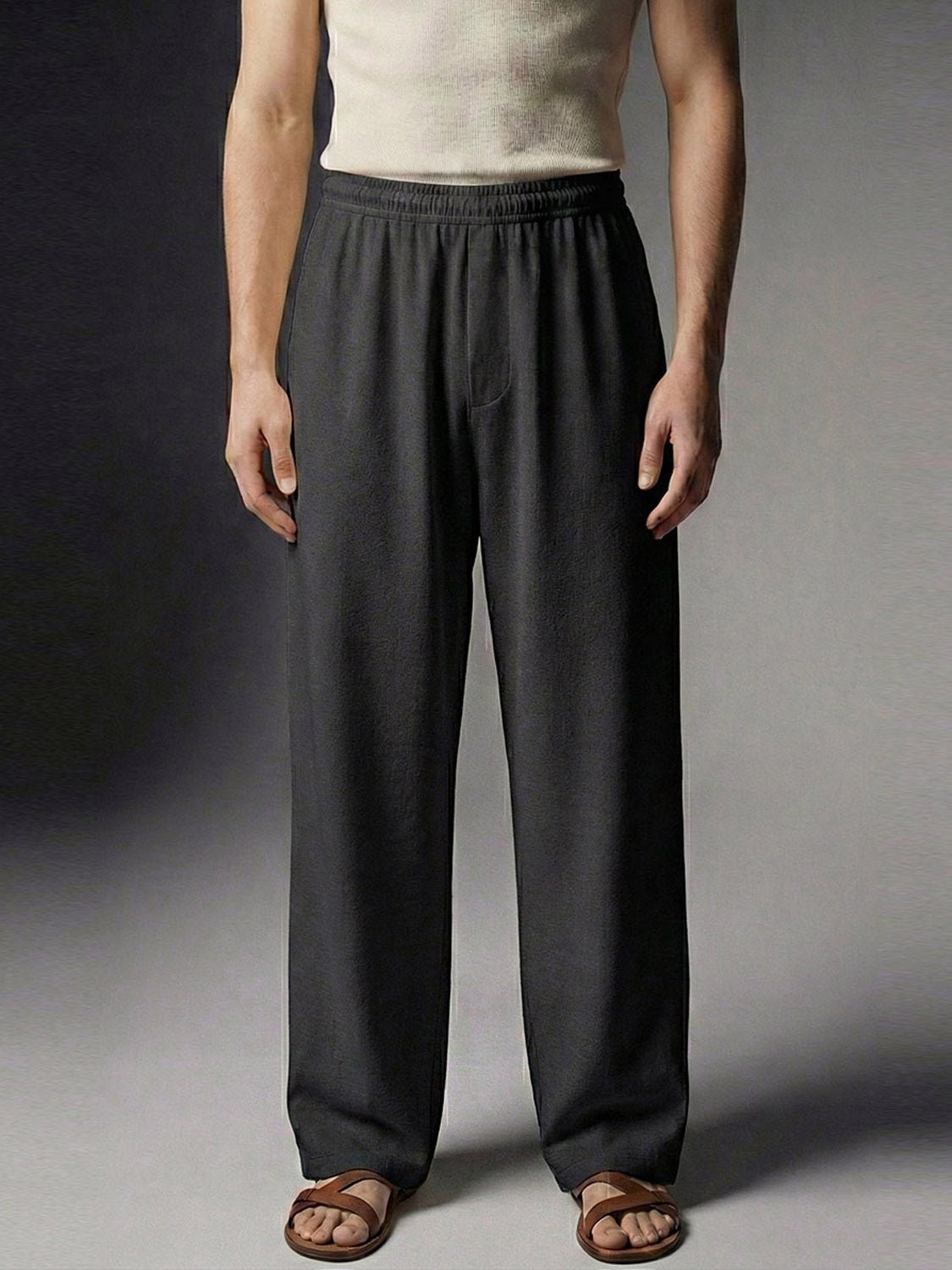 Wide Leg Trouser - Black - Number3Clothing