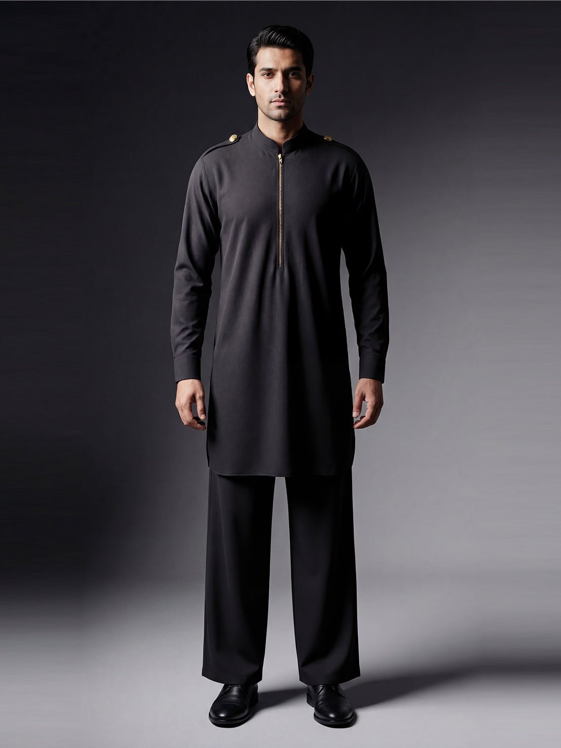 Zarb Noir Kurta Trouser - Number3Clothing