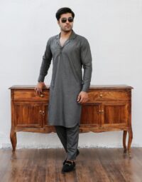 Charcoal Gray Kurta Pajama 1