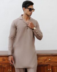 Khaki Brown Kurta Pajama 4